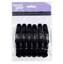 Headgear Krock Clips Black - 6Pk