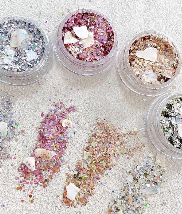 4Pk Face & Body Glitter Pots