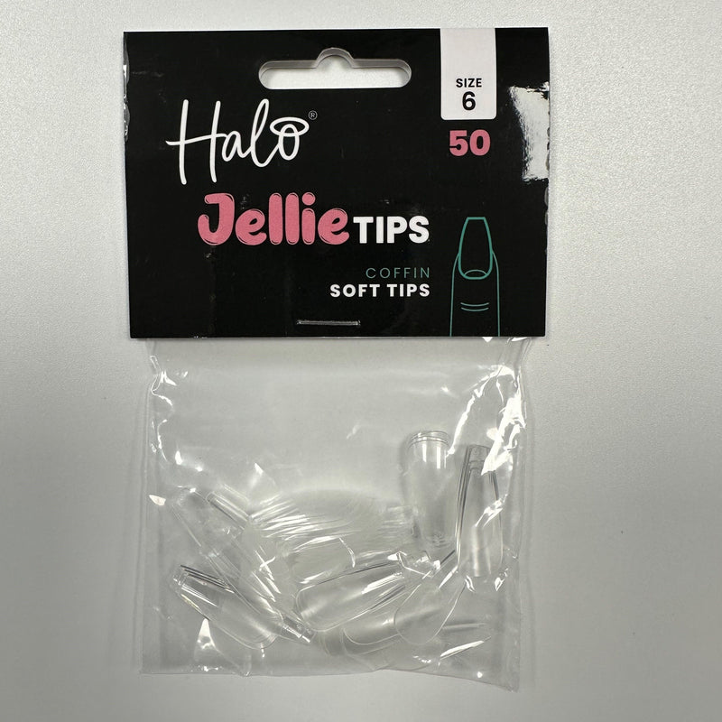 Halo Jellie   Tips Coffin, Sizes 6, 50Pk