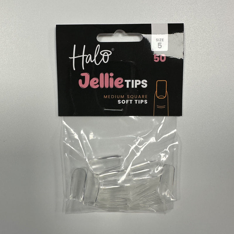 Halo Jellie Tips Med Square, Size5, 50Pk