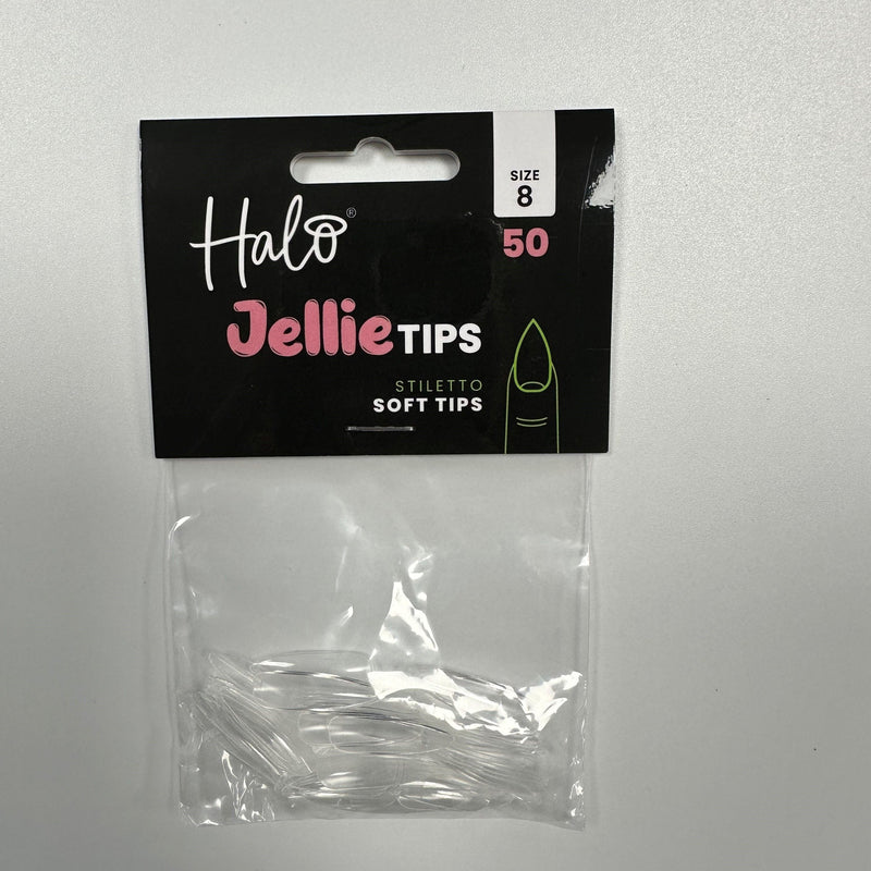 Halo Jellie   Tips Stiletto, Size8, 50Pk