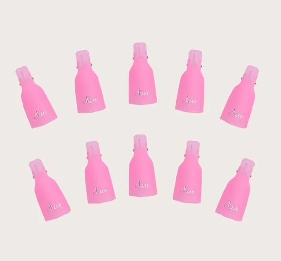 Nail Polish Removal Clips - 10Pk - Pink