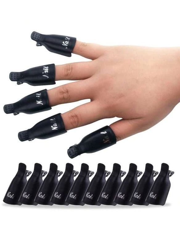 Nail Polish Removal Clips 10Pk - Black