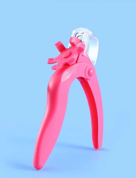 Nail Tip Cutter With Trim Locator - Pink