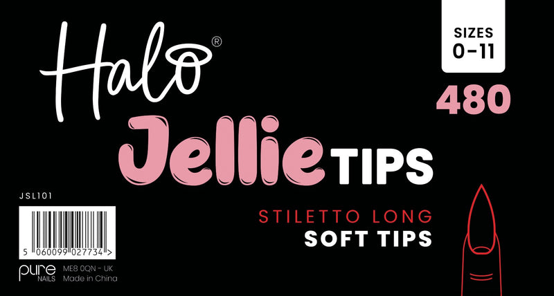 Halo Jellie   Tips Stiletto,  Size7,50Pk