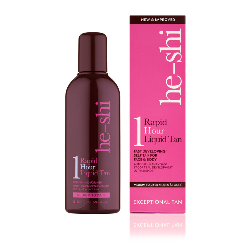 He-Shi Rapid 1 Hour Liquid Tan 150Ml